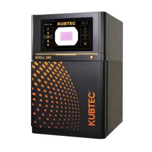 Kubtec XCELL 180: Advanced benchtop X-ray irradiator with 180 kV power, real-time chamber view, and remote app monitoring for precise research.