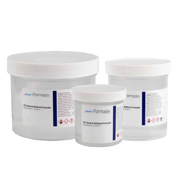 Mopec Prefilled Formalin Containers