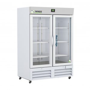 ARES 49 cu. ft. Swing Glass Door Upright Pharmacy Refrigerator