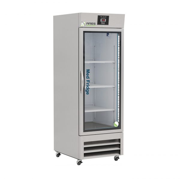 ARES 23 cu. ft. Glass Door Upright Pharmacy Refrigerator